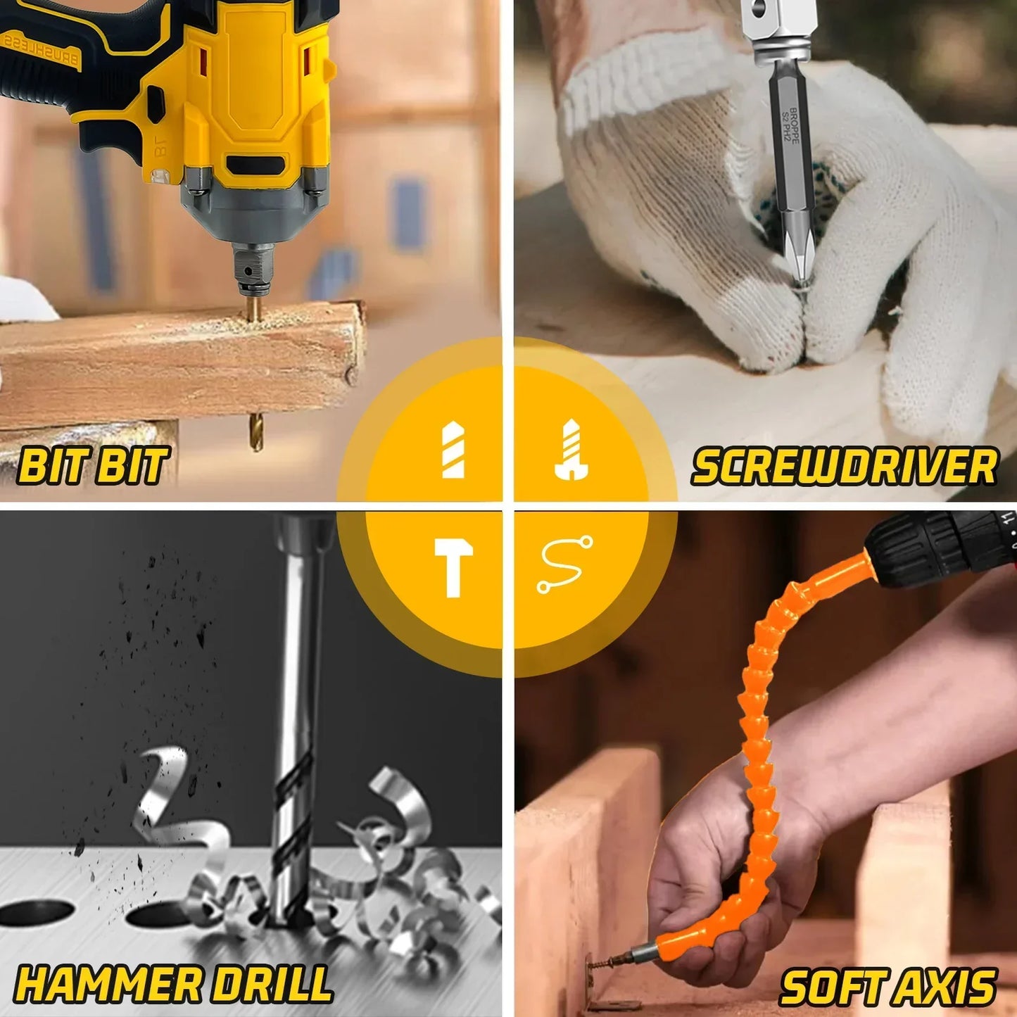 Powerful Brushless Cordless Impact Wrench Torque for DeWalt Compatible 18V
