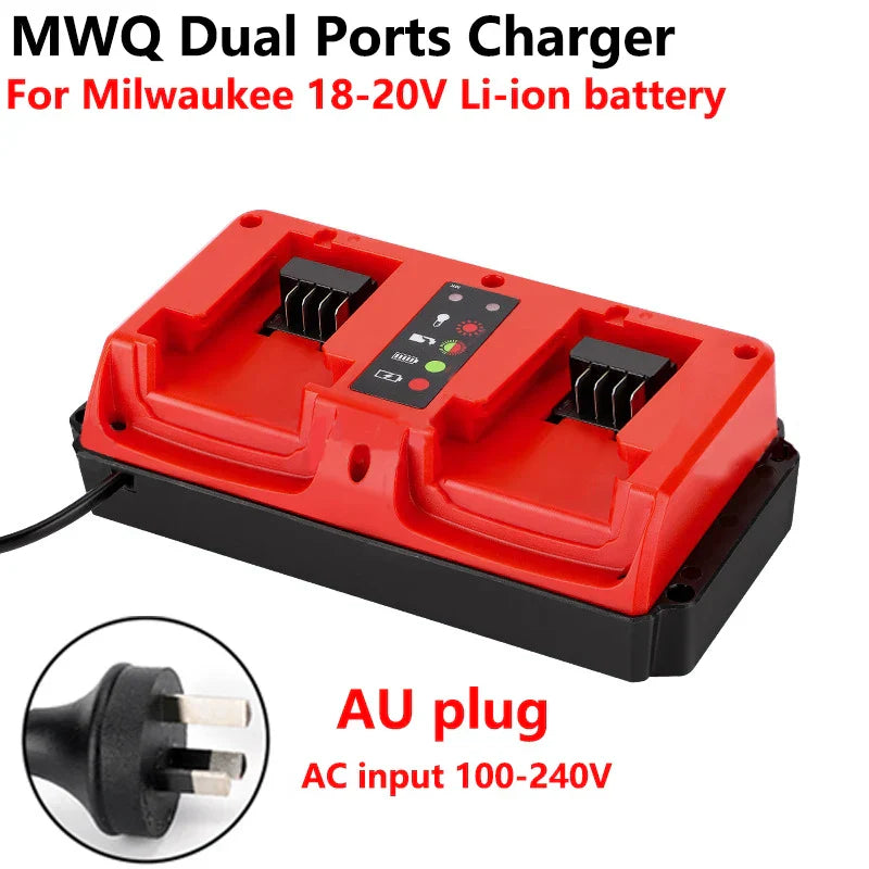 Milwaukee Compatible Dual-Port Fast Charger