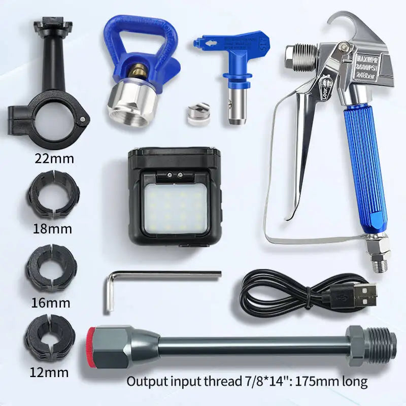 Light kit with airless gun – Airless Spray Gun LED Sensor Light, Rechargeable