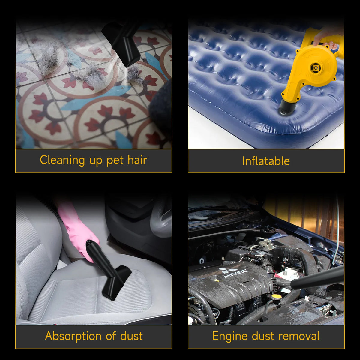 Cleaning pet hair, inflatables, car interiors – DeWalt-compatible