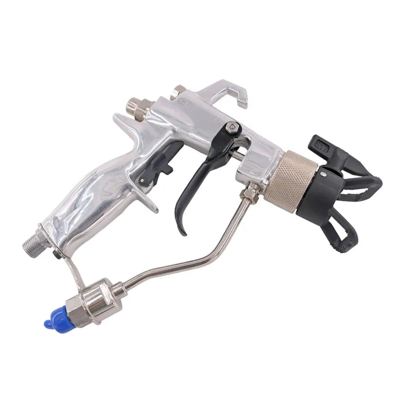 Air-assisted spray gun, side view – Forged Industrial Airless Spray Gun, 3600 PSI