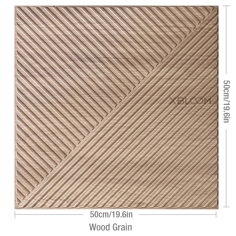 3D Wave Stripe PVC Wall Panel Pack of 4 19.6x19.6in Modern Style