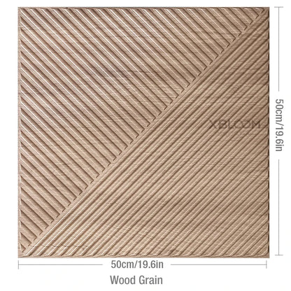 3D Wave Stripe PVC Wall Panel Pack of 4 19.6x19.6in Modern Style
