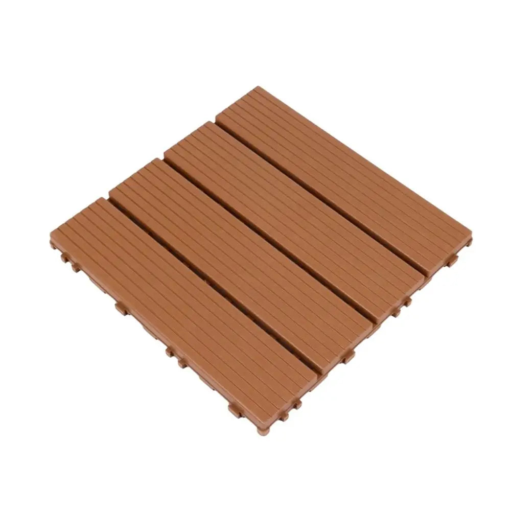Anti-Corrosion Plastic Balcony Flooring 11.81x11.81in Waterproof DIY Interlocking Deck Tiles