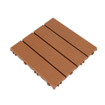 Anti-Corrosion Plastic Balcony Flooring 11.81x11.81in Waterproof DIY Interlocking Deck Tiles
