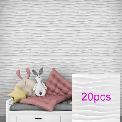 3D Geometric PVC Wall Panels 30-Pack 11.8x11.8in Modern Style Waterproof