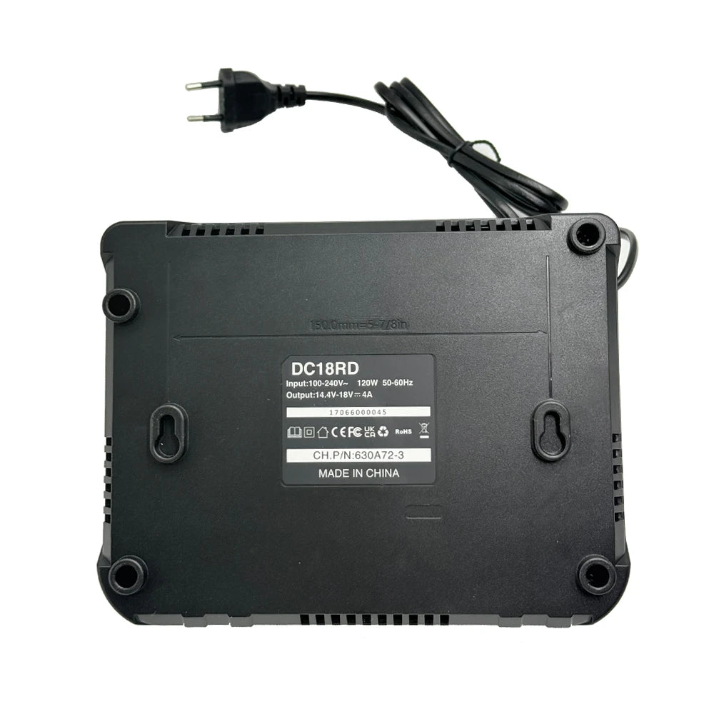 Dual-Port Rapid Battery Charger for Makita 14.4-18V Lithium Batteries DC18RD