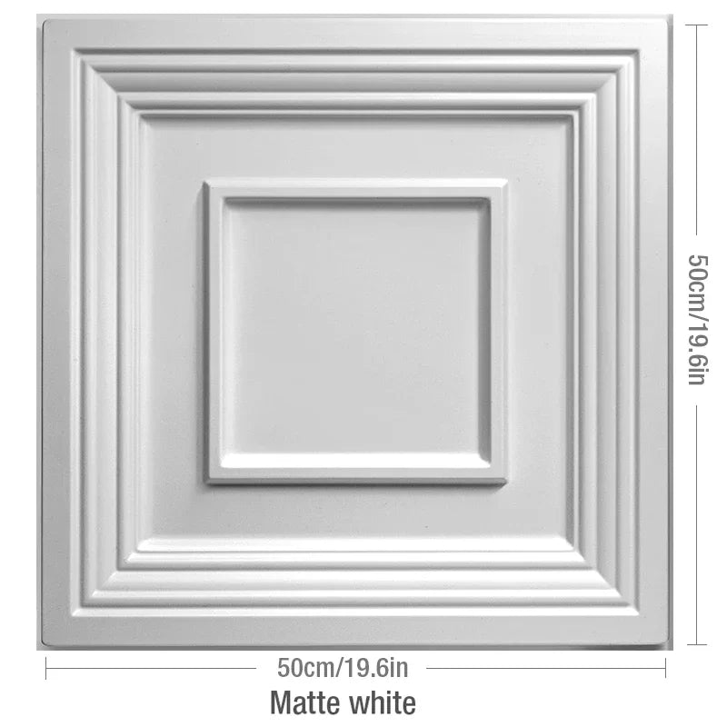 3D Geometric PVC Wall Panel Pack of 12 19.6x19.6in Modern Style