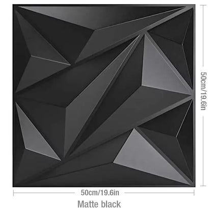 3D Geometric PVC Wall Panel Pack of 12 19.6x19.6in Modern Style
