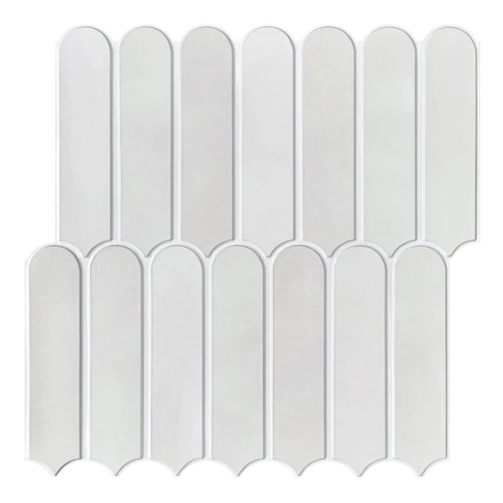 3D Linear Mosaic Peel-and-Stick Wall Panels 10-Pack 9.7sqft Modern Style