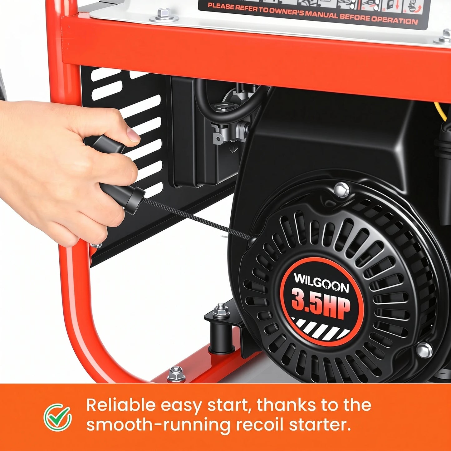 1000W Portable Inverter Generator 105cc 4-Stroke Gasoline 230V AC USB for Camping Motorhome