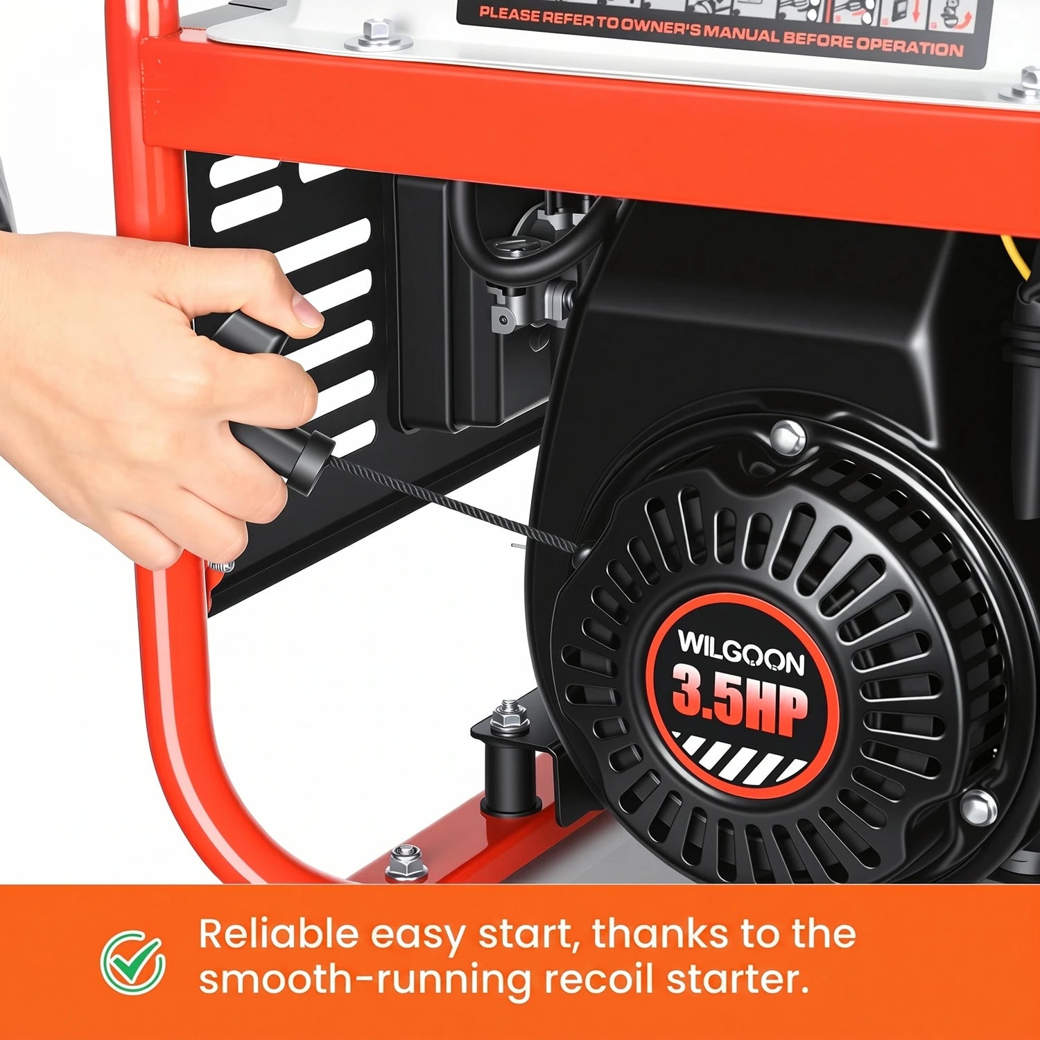 1000W Portable Inverter Generator 105cc 4-Stroke Gasoline 230V AC USB for Camping Motorhome