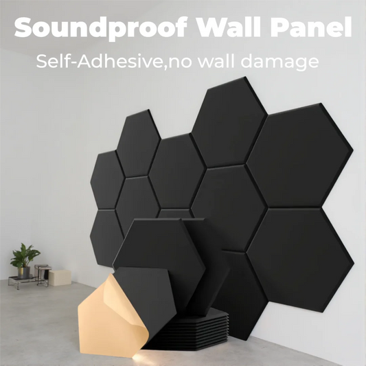 Self-Adhesive Hexagon Acoustic Foam Wall Panels 18-Pack Sound Insulation for Studio Office