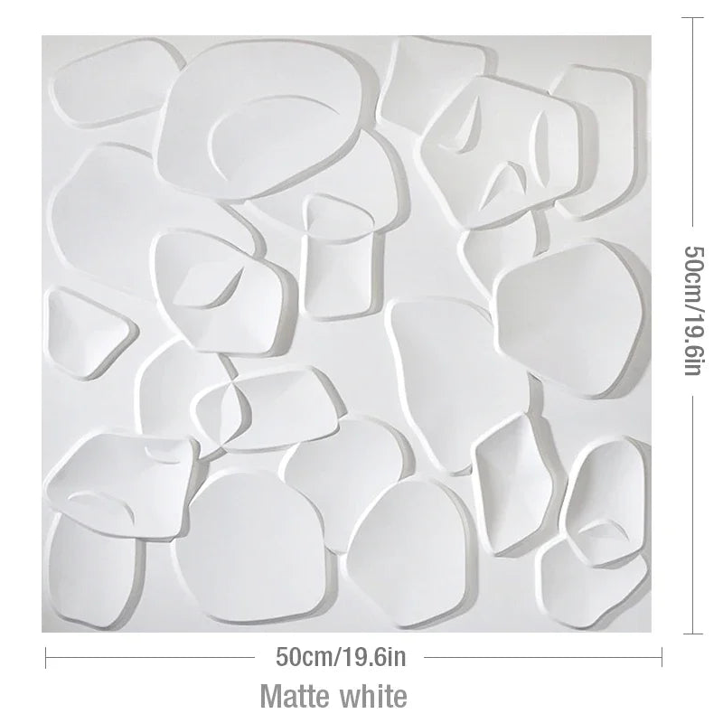 3D Geometric PVC Wall Panel Pack of 12 19.6x19.6in Modern Style