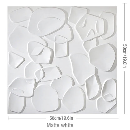 3D Geometric PVC Wall Panel Pack of 12 19.6x19.6in Modern Style
