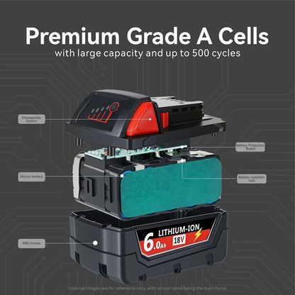 18V Lithium-ion Replacement Battery for M18 Cordless Power Tools