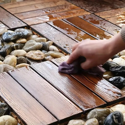 Carbonized Solid Wood Flooring Tiles for Outdoor Patio Balcony Garden