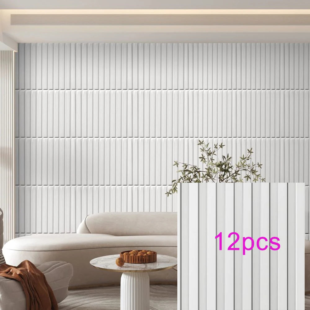 3D Geometric PVC Wall Panels 30-Pack 11.8x11.8in Modern Style Waterproof