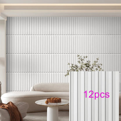 3D Geometric PVC Wall Panels 30-Pack 11.8x11.8in Modern Style Waterproof