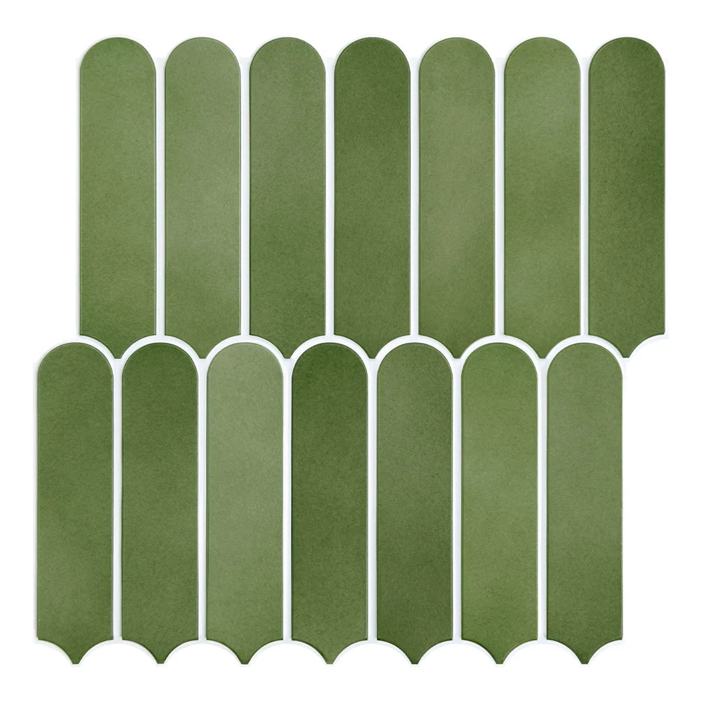 3D Linear Mosaic Peel-and-Stick Wall Panels 10-Pack 9.7sqft Modern Style