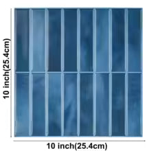 3D Peel-and-Stick PVC Wall Tiles 10-Pack Waterproof for Living Room RV Interior Decor