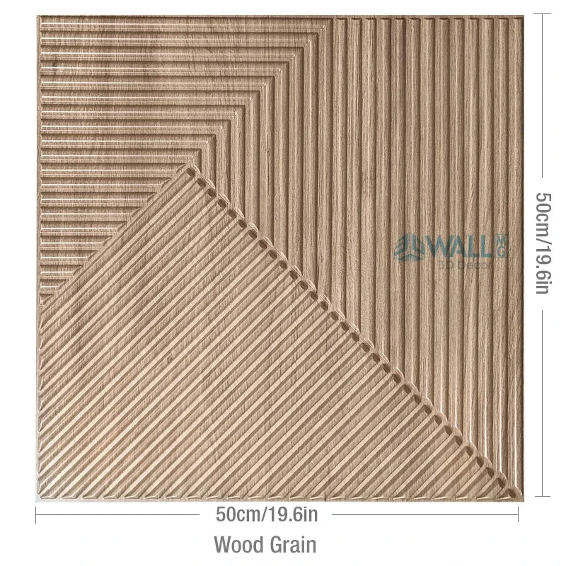3D Geometric PVC Wall Panel Pack of 12 19.6x19.6in Modern Style