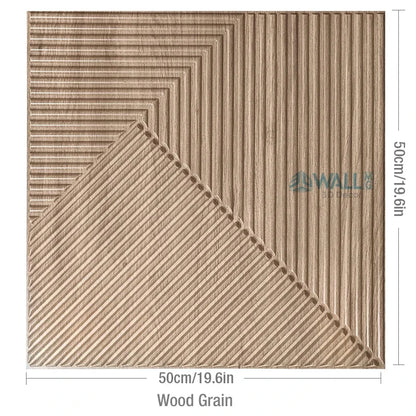 3D Geometric PVC Wall Panel Pack of 12 19.6x19.6in Modern Style