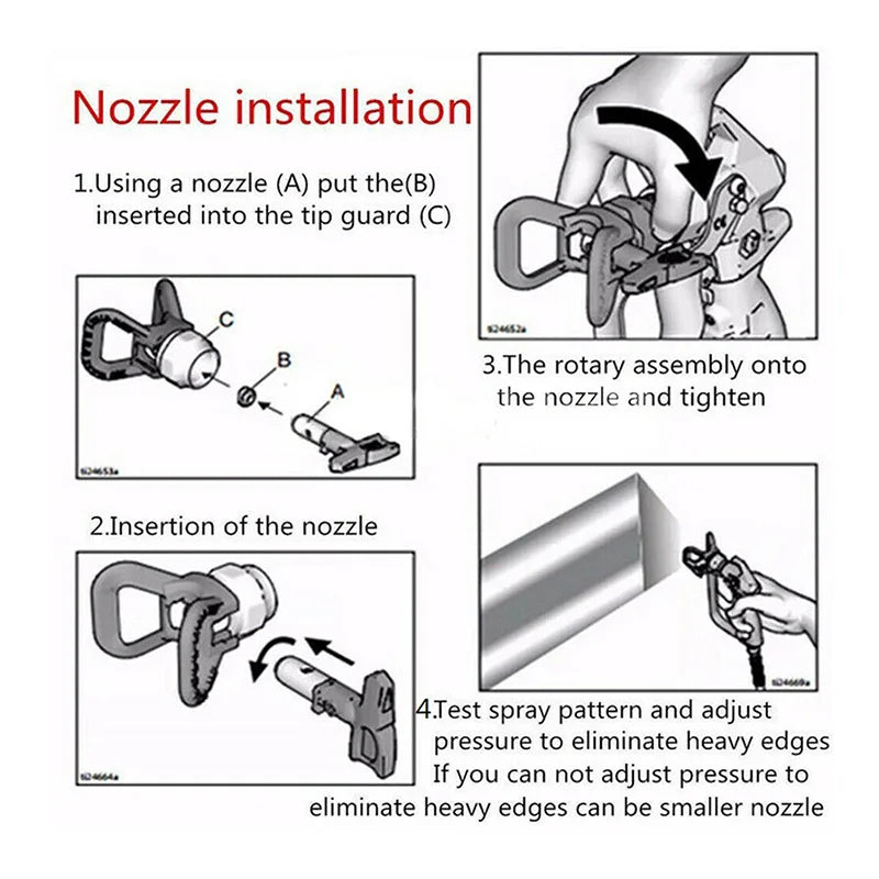 Airless Paint Spray Gun with 7/8 in Nozzle Guard for LP 1-6 Series Tips