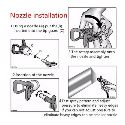 Airless Paint Spray Gun with 7/8 in Nozzle Guard for LP 1-6 Series Tips