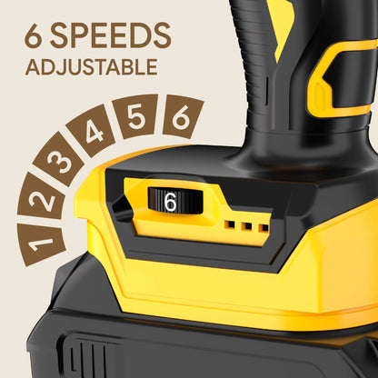 6 speeds – DeWalt-compatible