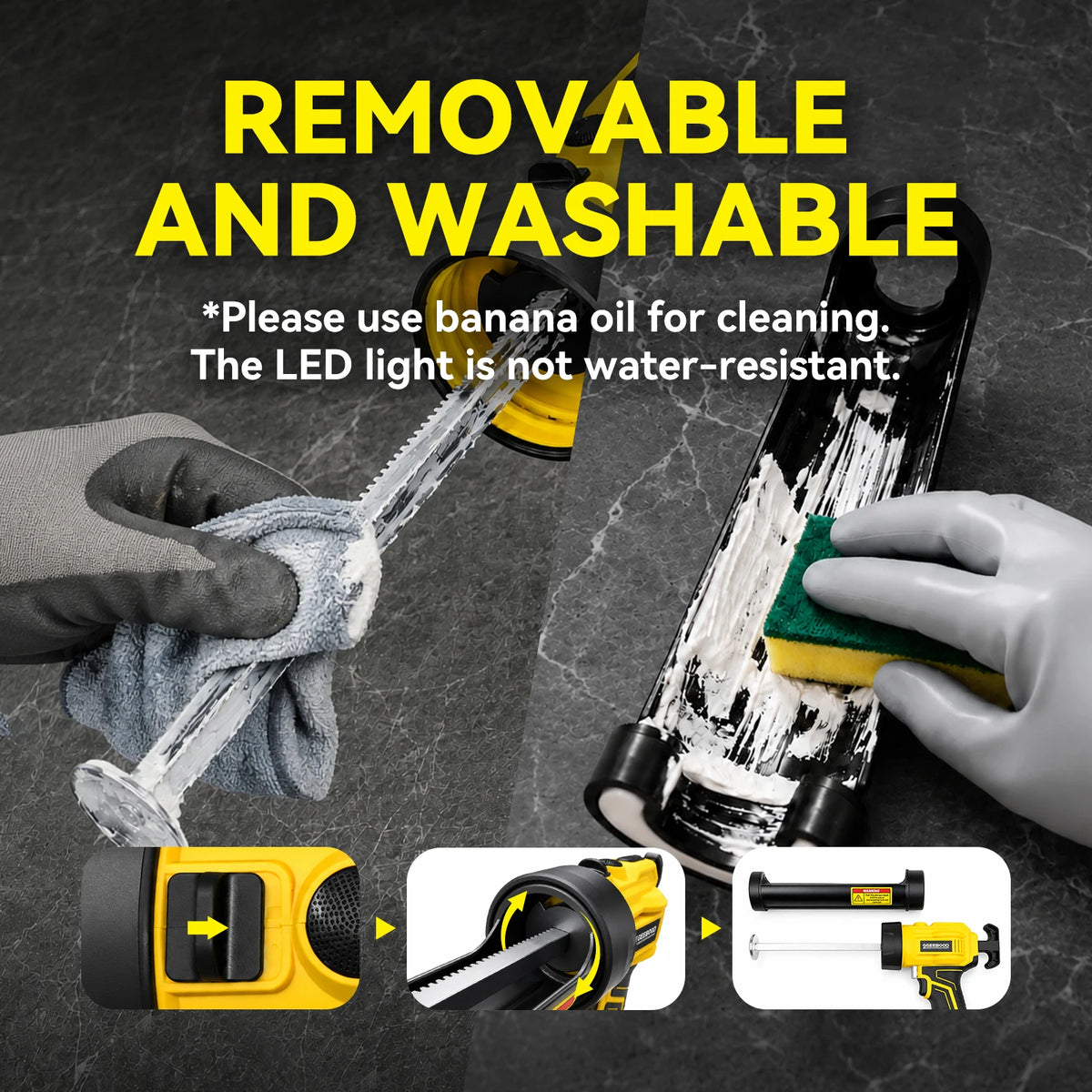 Removable washable piston – DeWalt-compatible