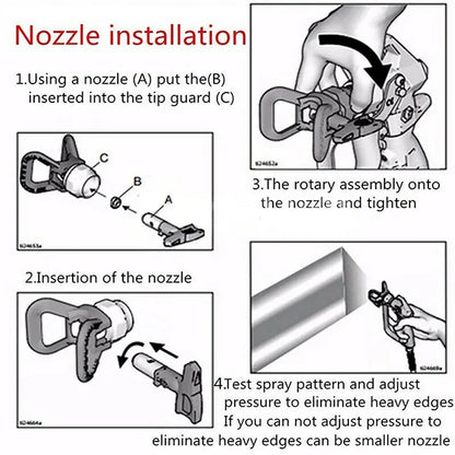 3600 PSI High Pressure Airless Paint Spray Gun with 517 Tip & Nozzle Guard