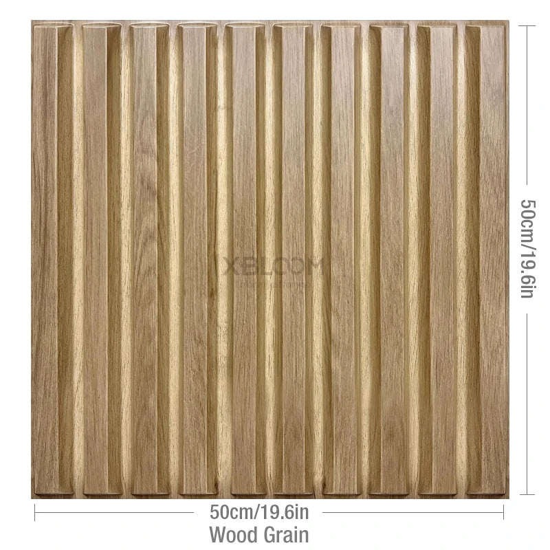 3D Wave Stripe PVC Wall Panel Pack of 4 19.6x19.6in Modern Style