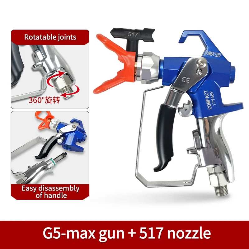 3600 PSI High Pressure Airless Paint Spray Gun with Guard Sensor Light