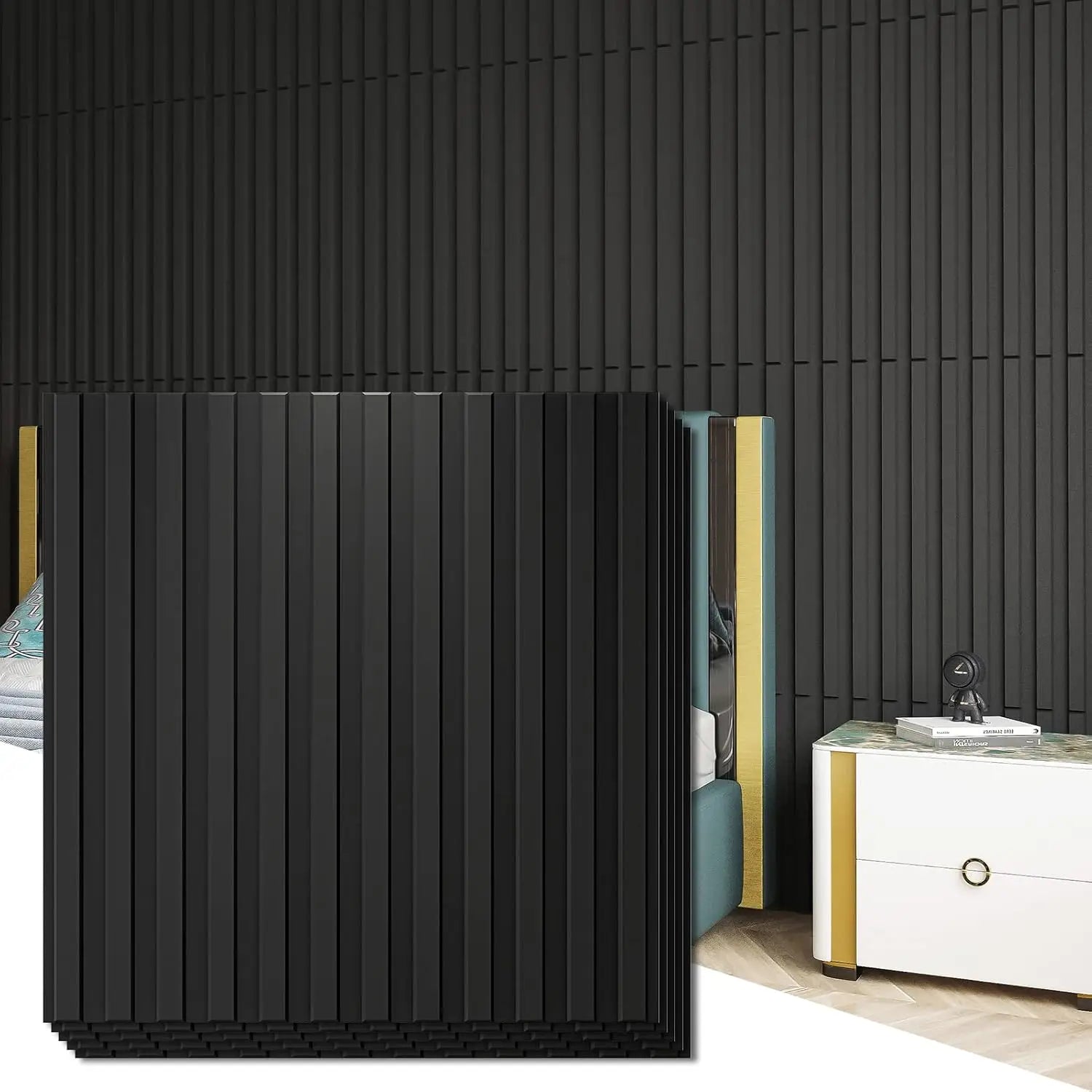 3D PVC Wall Panels 30-Pack 11.8x11.8in Modern Style Fireproof Waterproof