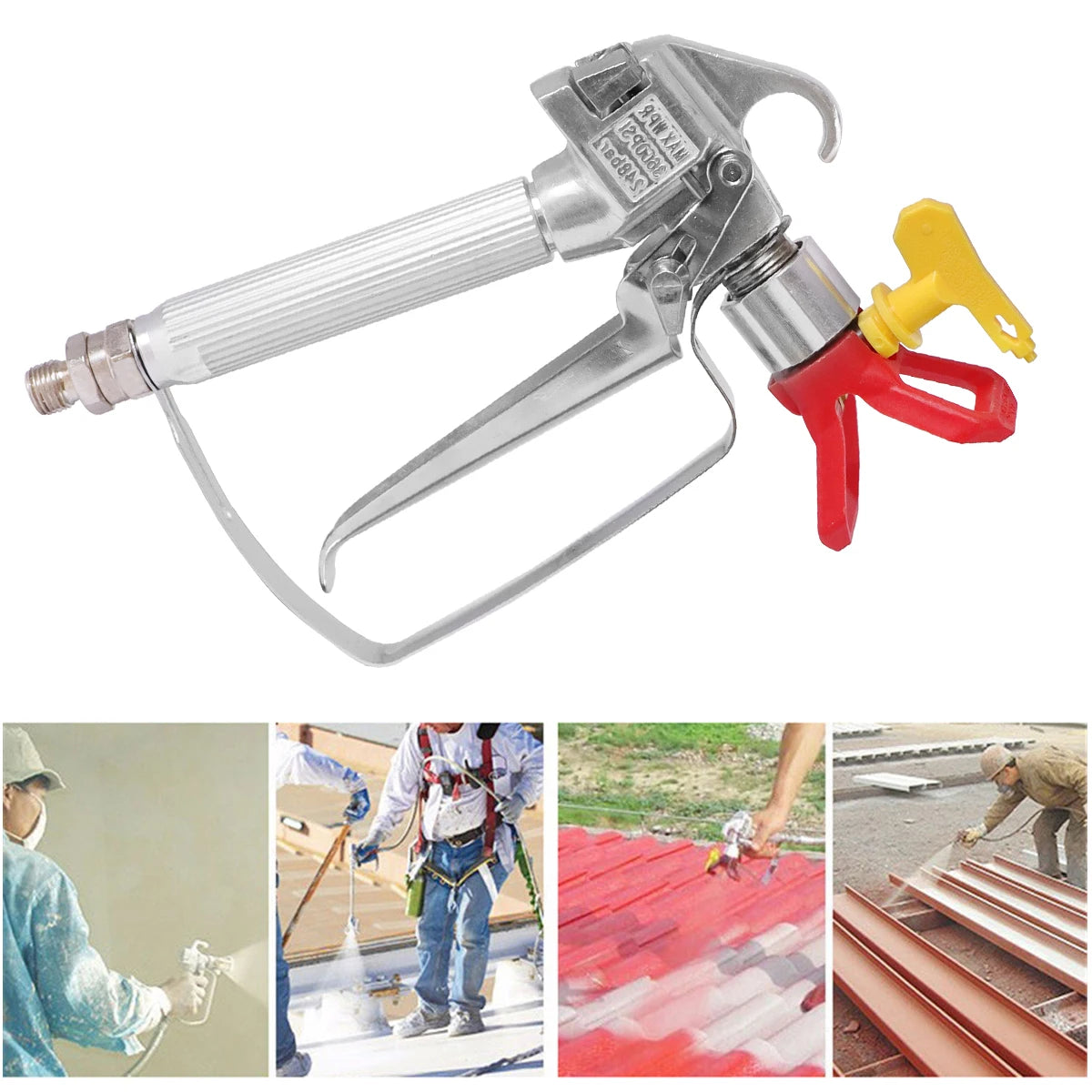 3600 PSI High Pressure Airless Paint Spray Gun with 517 Tip & Nozzle Guard