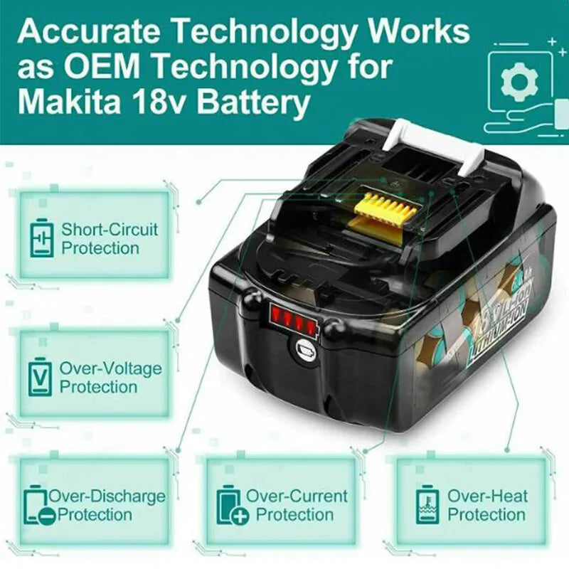 18V Lithium-ion Replacement Battery for Cordless Power Tools