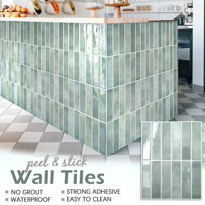 3D Imitation Handmade Tile Stickers 10-50 Pack Self-Adhesive Kitchen Backsplash Waterproof