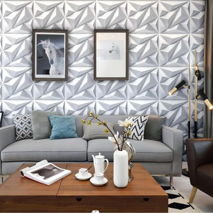 3D Textured PVC Wall Panels 12-20 Pack 11.81x11.81in Modern Style