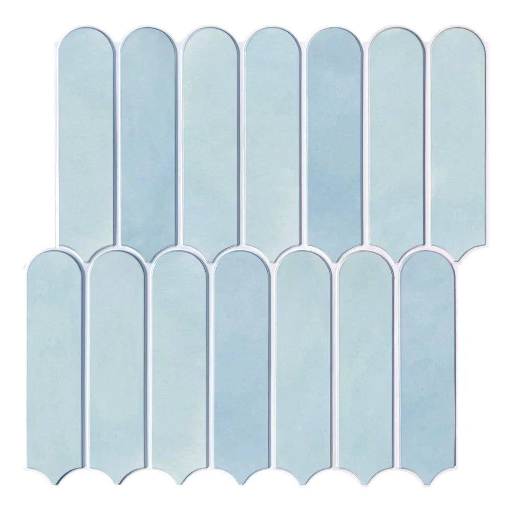 3D Linear Mosaic Peel-and-Stick Wall Panels 10-Pack 9.7sqft Modern Style
