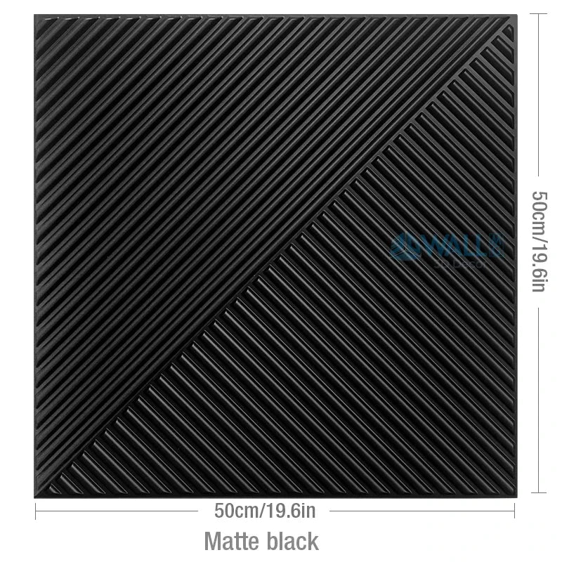 3D Geometric PVC Wall Panel Pack of 12 19.6x19.6in Modern Style