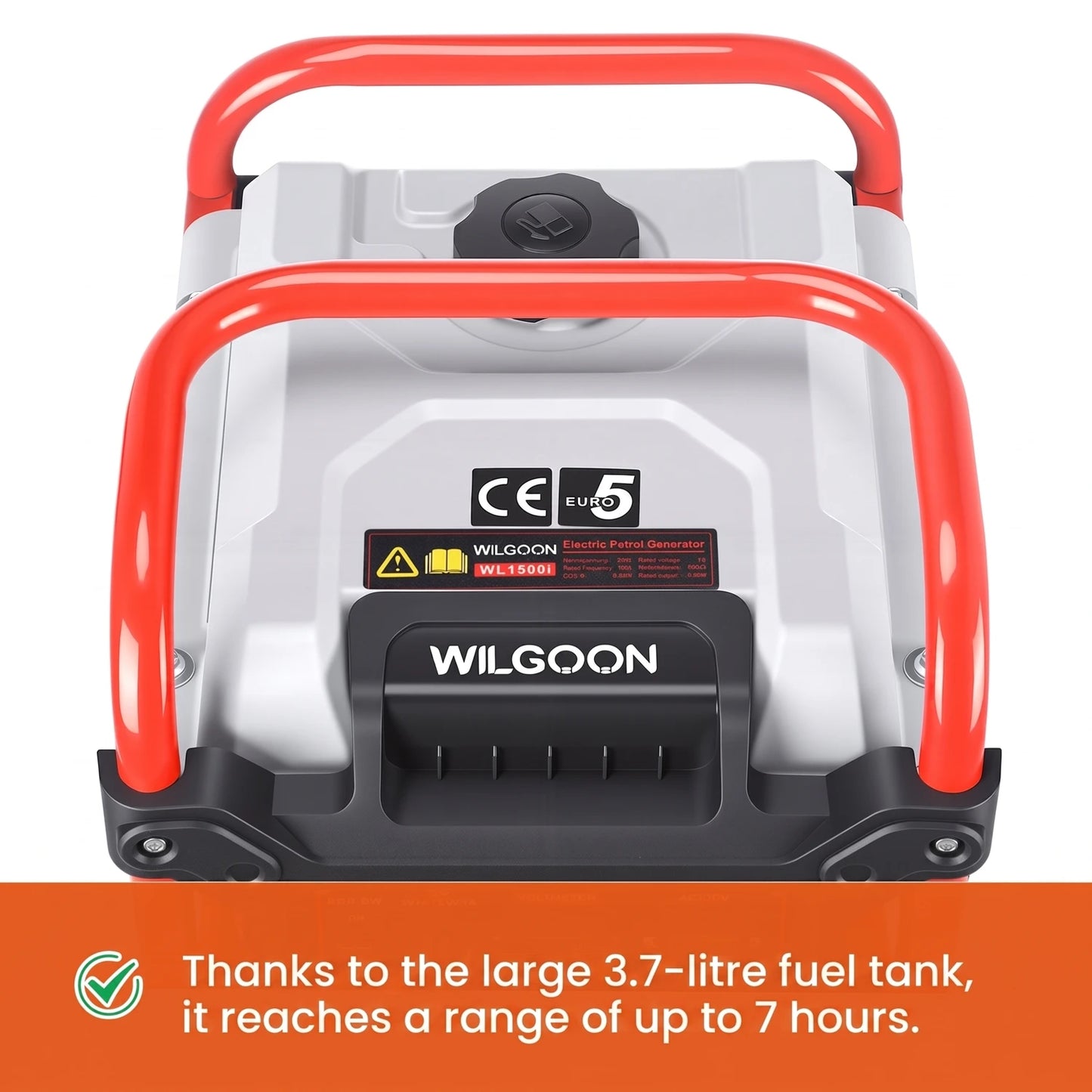 1000W Portable Inverter Generator 105cc 4-Stroke Gasoline 230V AC USB for Camping Motorhome