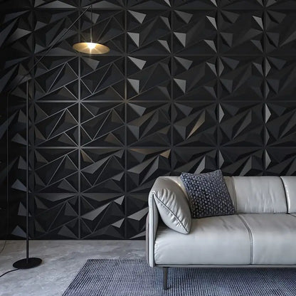 3D Geometric PVC Wall Panels 30-Pack 11.8x11.8in Modern Style Waterproof