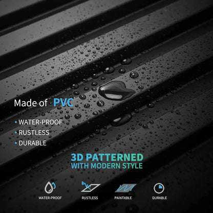 3D PVC Wall Panels 30-Pack 11.8x11.8in Modern Style Fireproof Waterproof