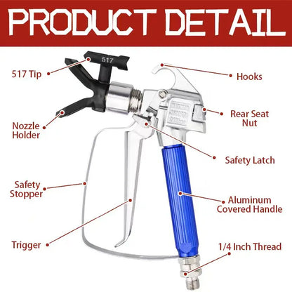 12-Piece Airless Spray Gun Set with Nozzle Guards Tips & Filters