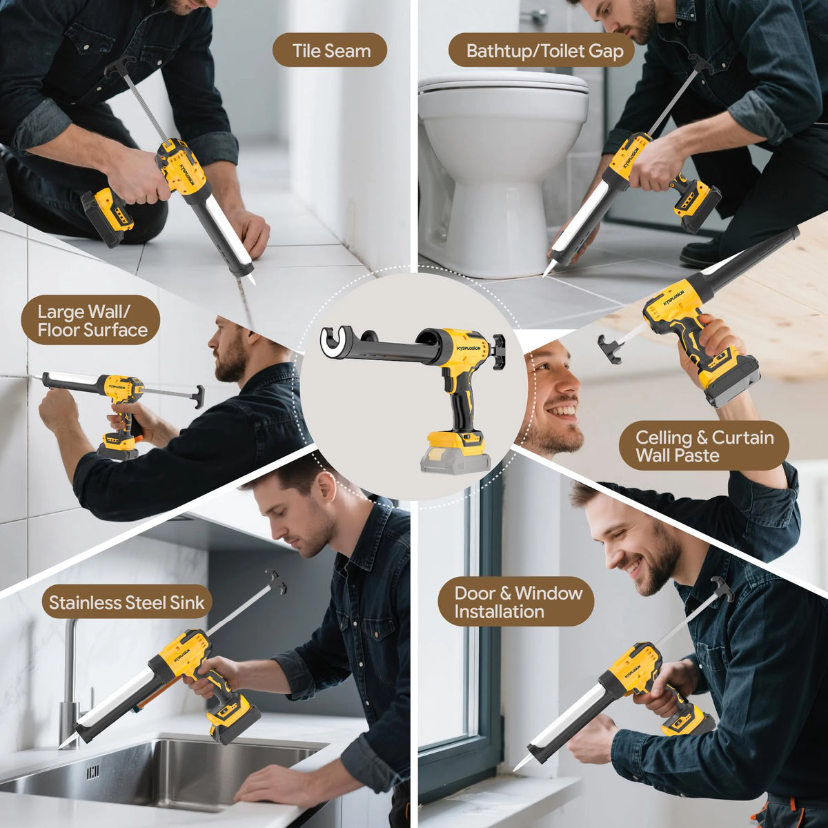 Bathroom, kitchen and window sealing – DeWalt-compatible
