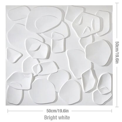 3D Geometric PVC Wall Panel Pack of 12 19.6x19.6in Modern Style