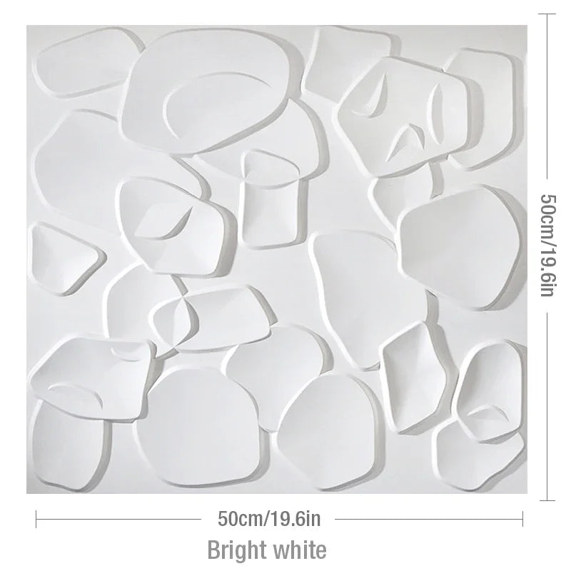 3D Geometric PVC Wall Panel Pack of 12 19.6x19.6in Modern Style