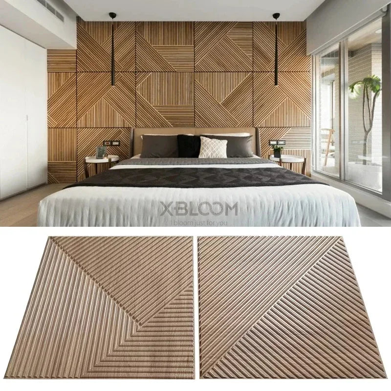 3D Geometric PVC Wall Panel Pack of 12 19.6x19.6in Modern Style