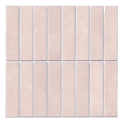 3D Linear Mosaic Peel-and-Stick PVC Wall Panels 10-Pack 9.7sqft Modern Style